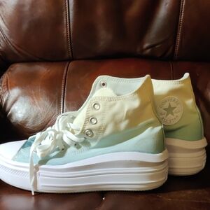 NEW Converse All Star Chuck Taylor Platform Move Ombre Teal Women's Size 10